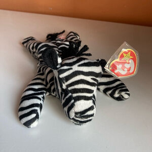 Ty Beanie Babies Zebra Black White Plush Toy